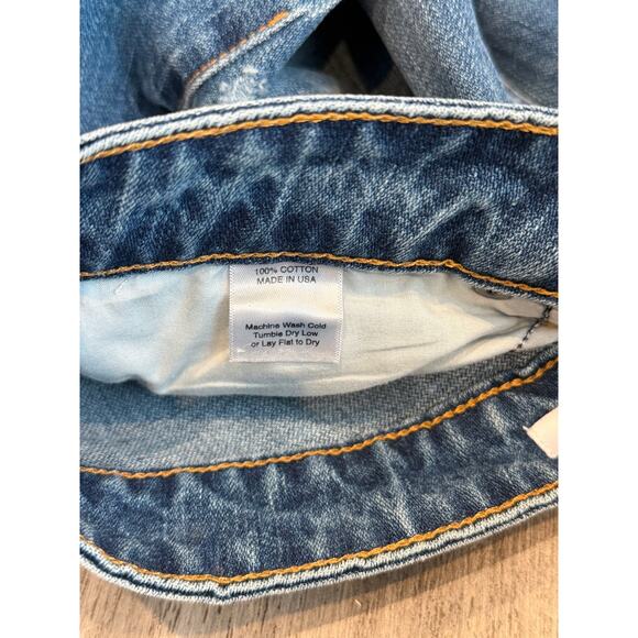 Anvu NYC High Rise Straight Relaxed Baggy Jeans Blue USA Made Womens Size XL - Picture 7 of 7